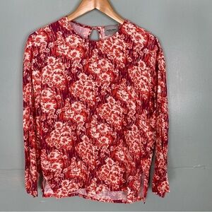 Rachel Comey Red and White Floral Blouse
